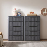 Cas Modern 5-Drawer Dresser, 50.7 Inches Tall, Set of 2