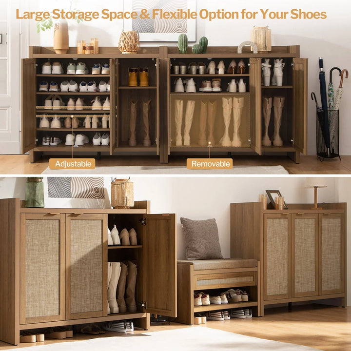 Savanna Tall Shoe Cabinet,30 Pairs Shoes