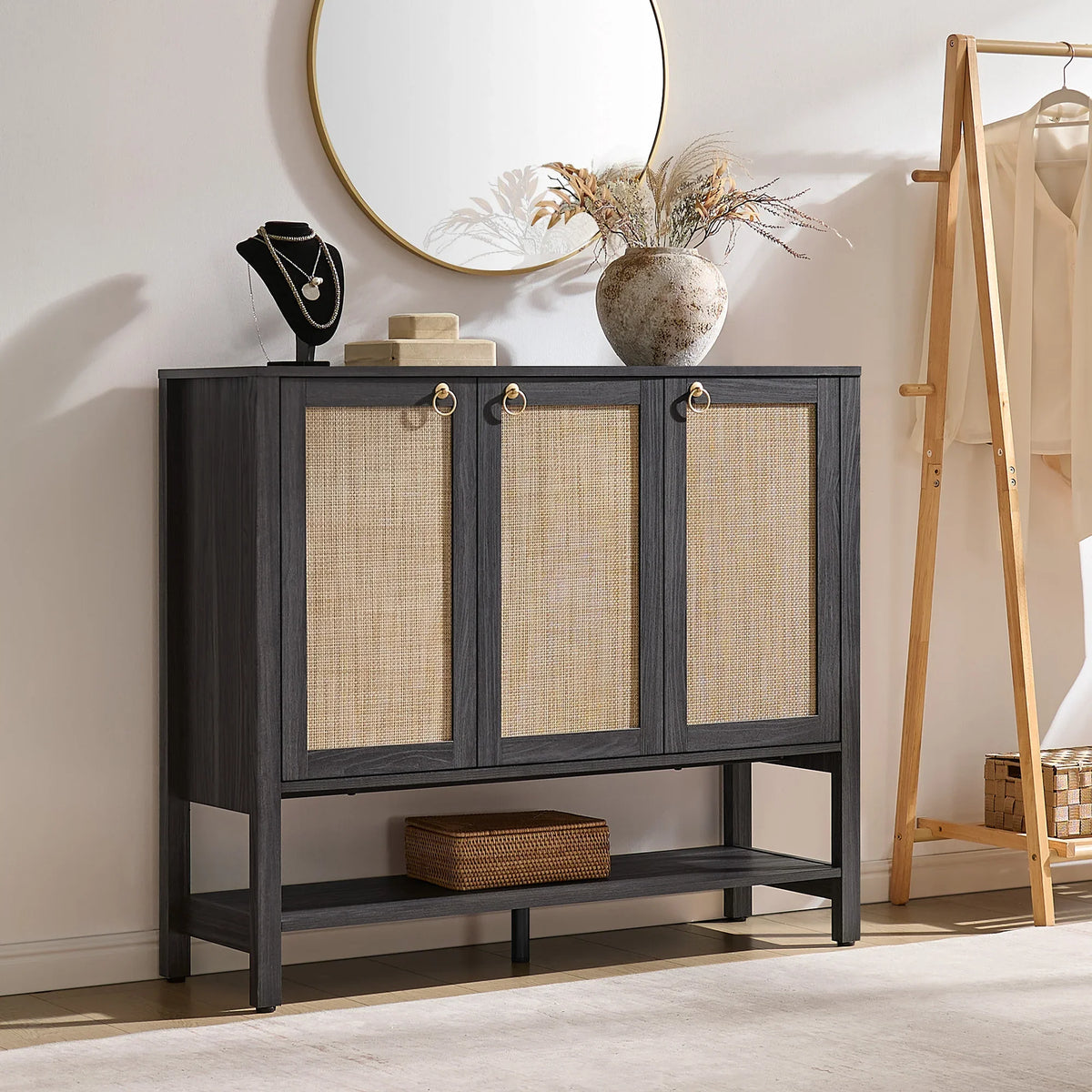 Terra White Shoe Cabinet, 3 Doors