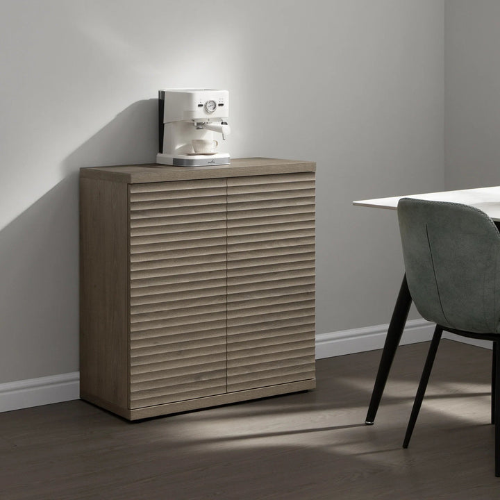 Stria Sideboard with 2 Doors for Dining Room, Set of 2