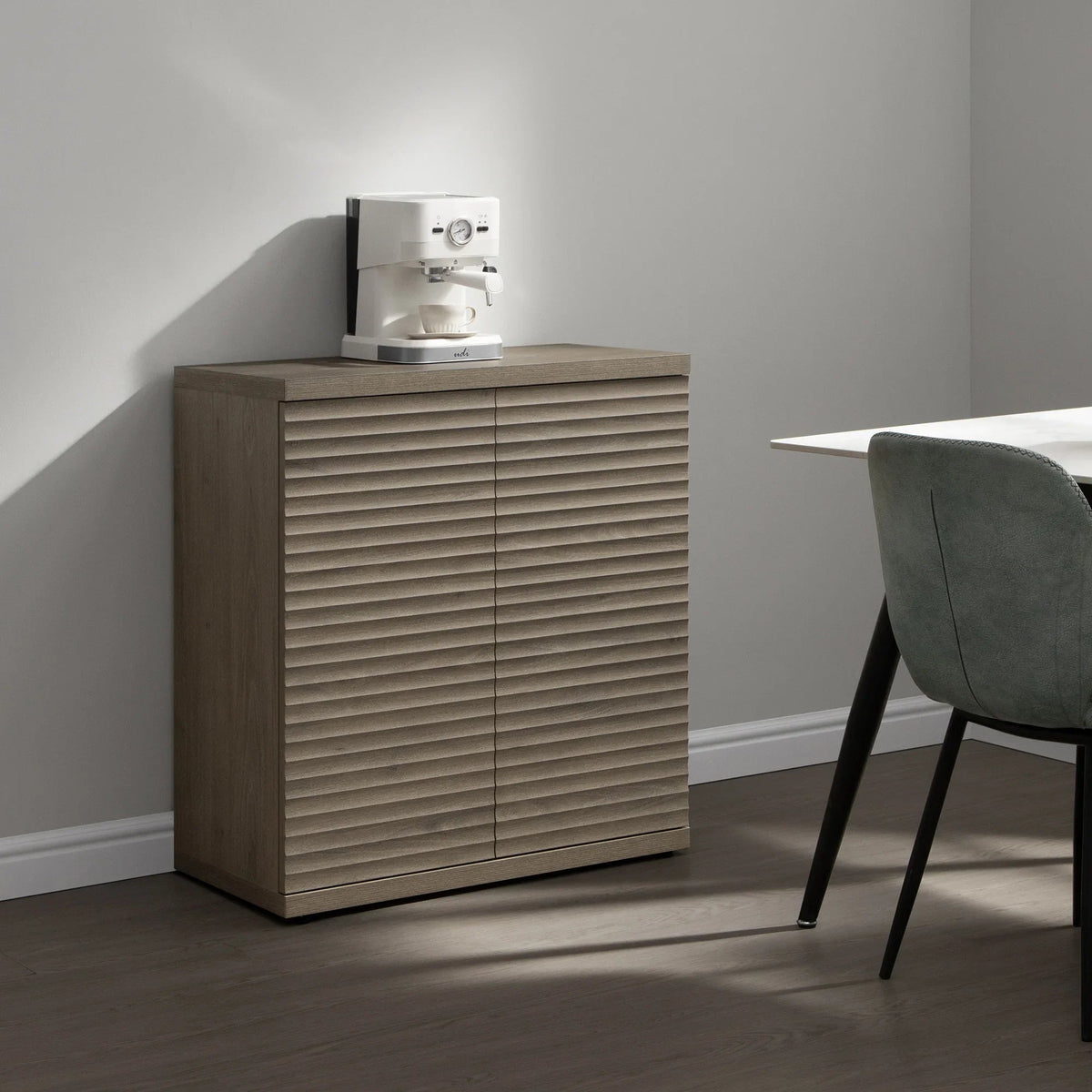 Stria Fluted Sideboards with 2 Doors, Set of 3