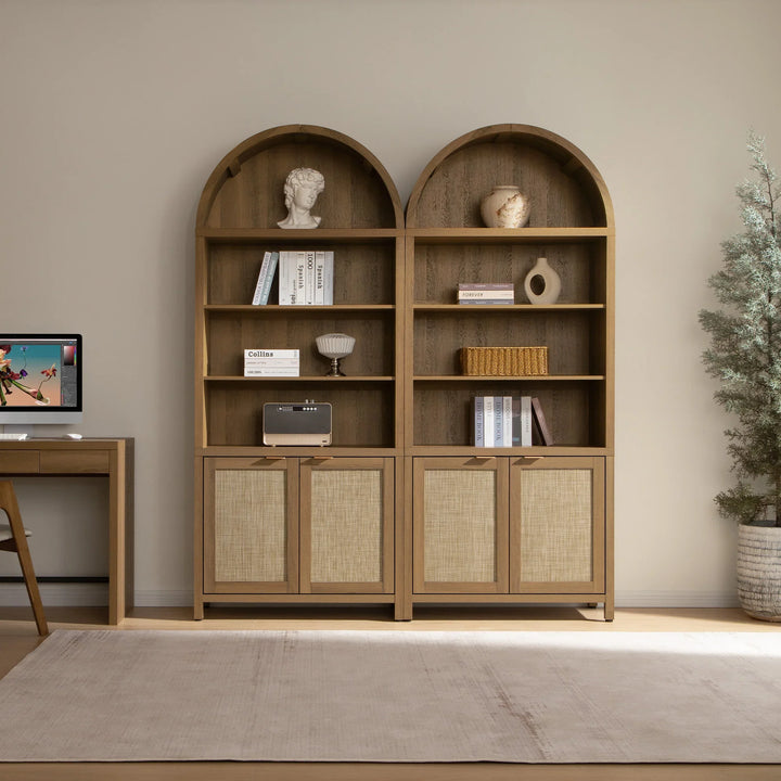 Savanna Arched Bookcase with Doors
