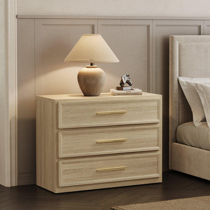 Crescent Modular 9 Drawers Dresser, 93.9 Inch Wide - Walnut Brown - 3-Piece Set