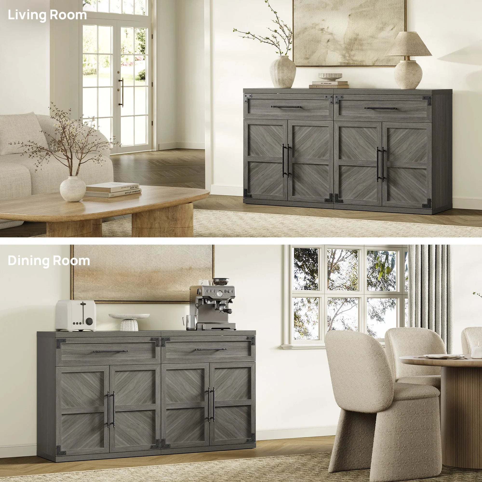 Willow Sideboard with 1 Drawer and 2 Doors for Living Room