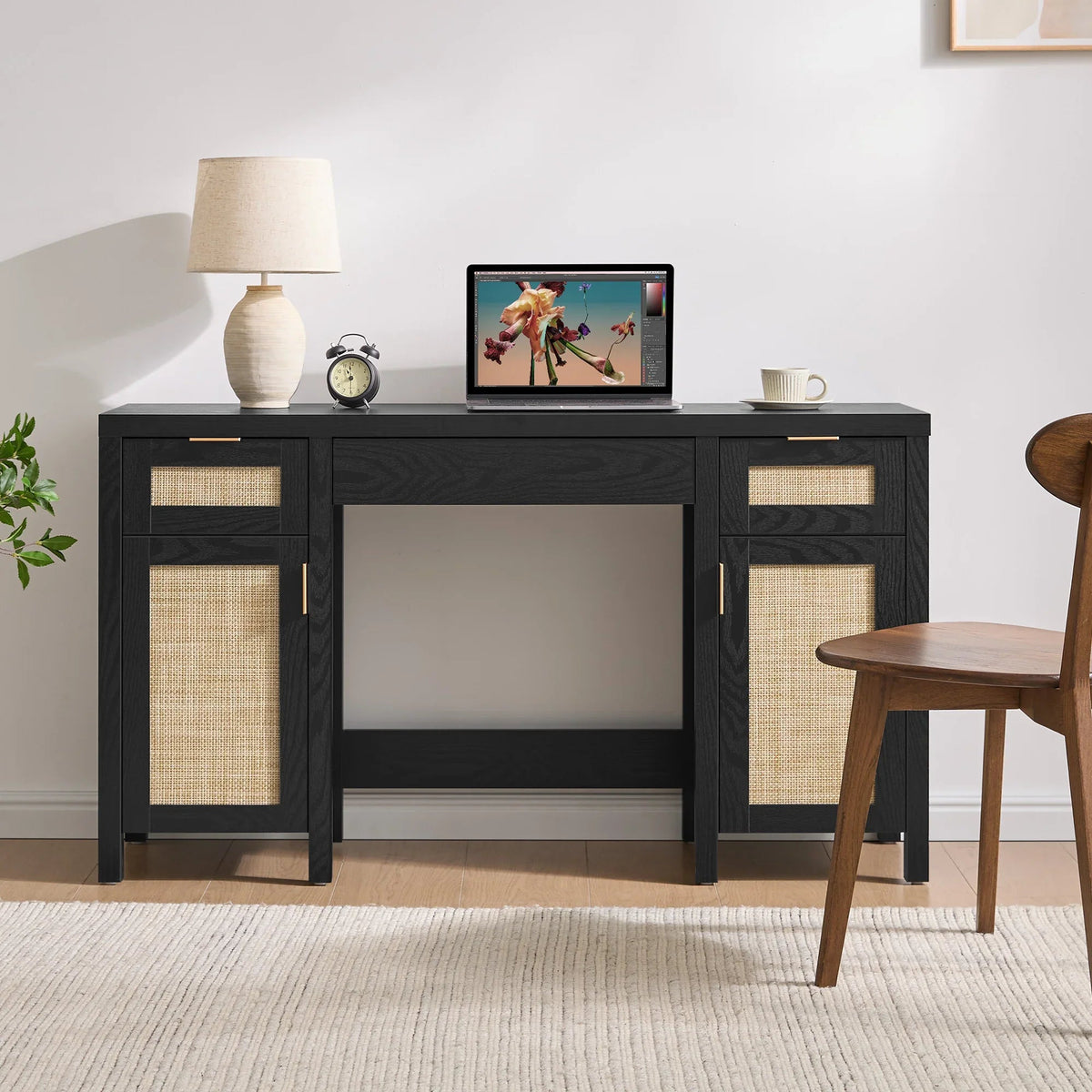 Savanna Makeup Vanity with Storage, Set of 2