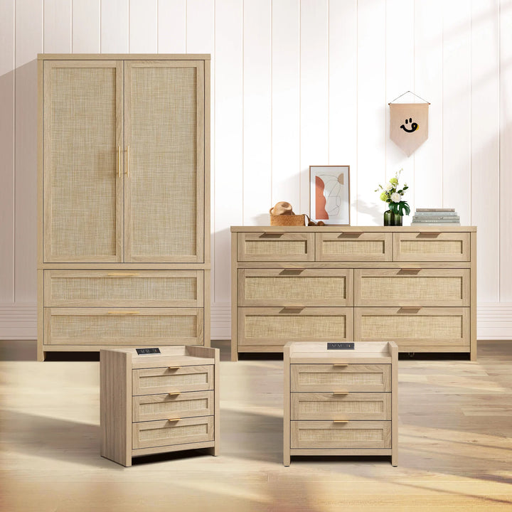 Savanna Dresser, Nightstand and Wardrobe Bedroom Set