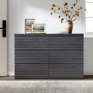 Stria Buffet Cabinet with 3 Doors, Set of 2