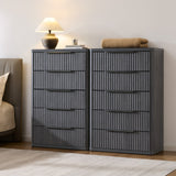 Cas Modern 5-Drawer Dresser, 50.7 Inches Tall, Set of 2