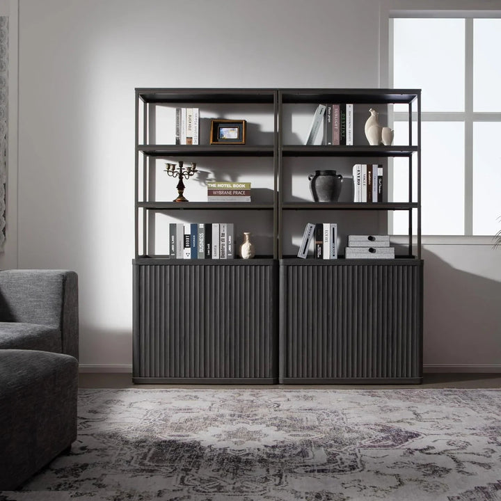 Cas Black Bookshelf, Set of 2