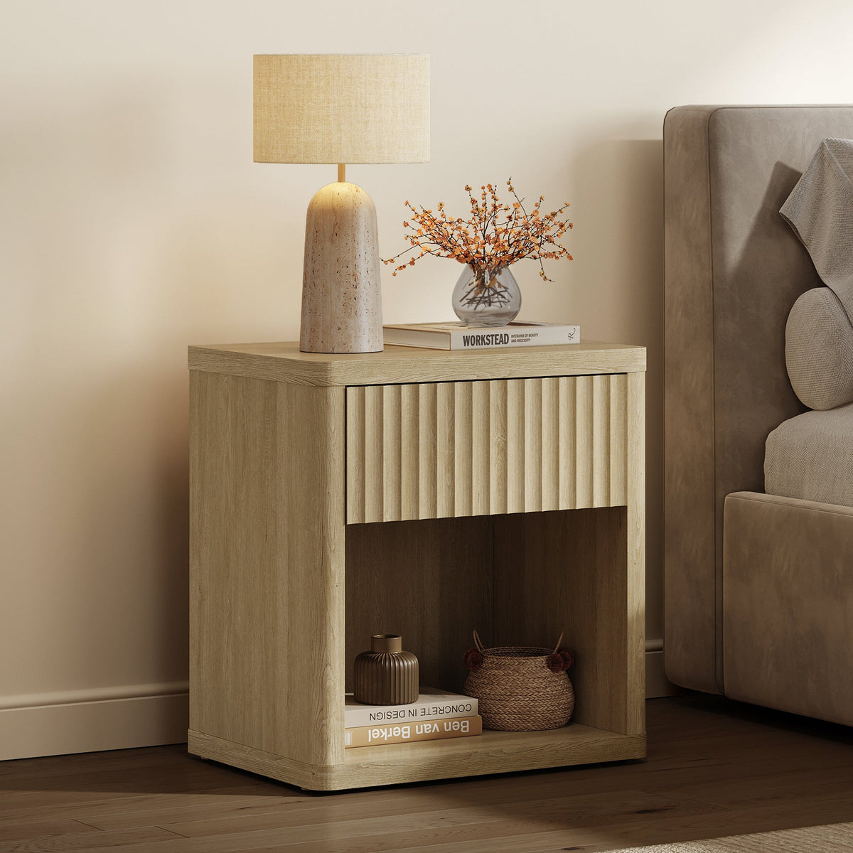 Cas Night Stand with Storage, Set of 2