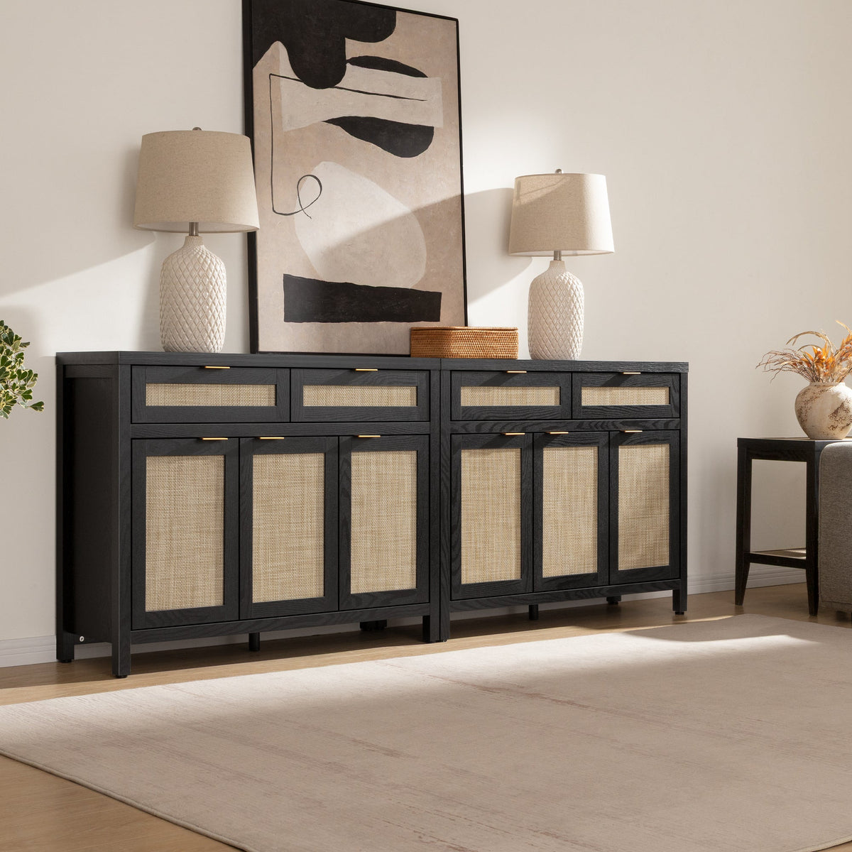 Savanna TV Console with Storage, Set of 2