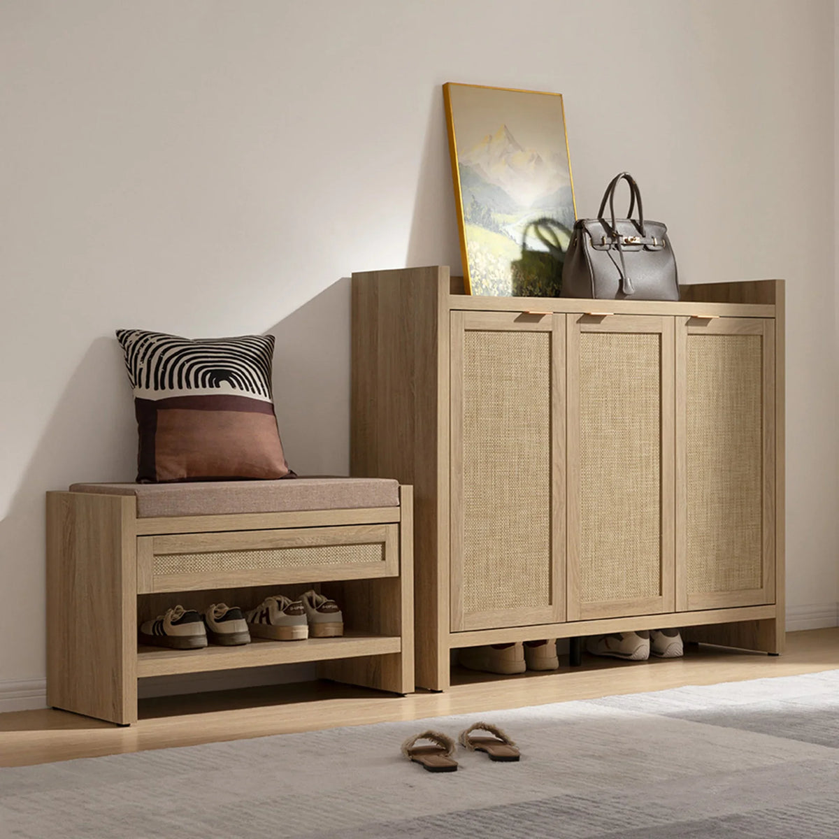 Savanna Black Shoe Cabinet, 30 Pairs Shoes