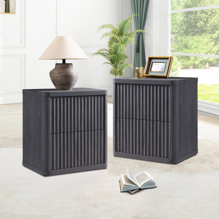 Cas 2 Drawers Nightstand for Bedroom