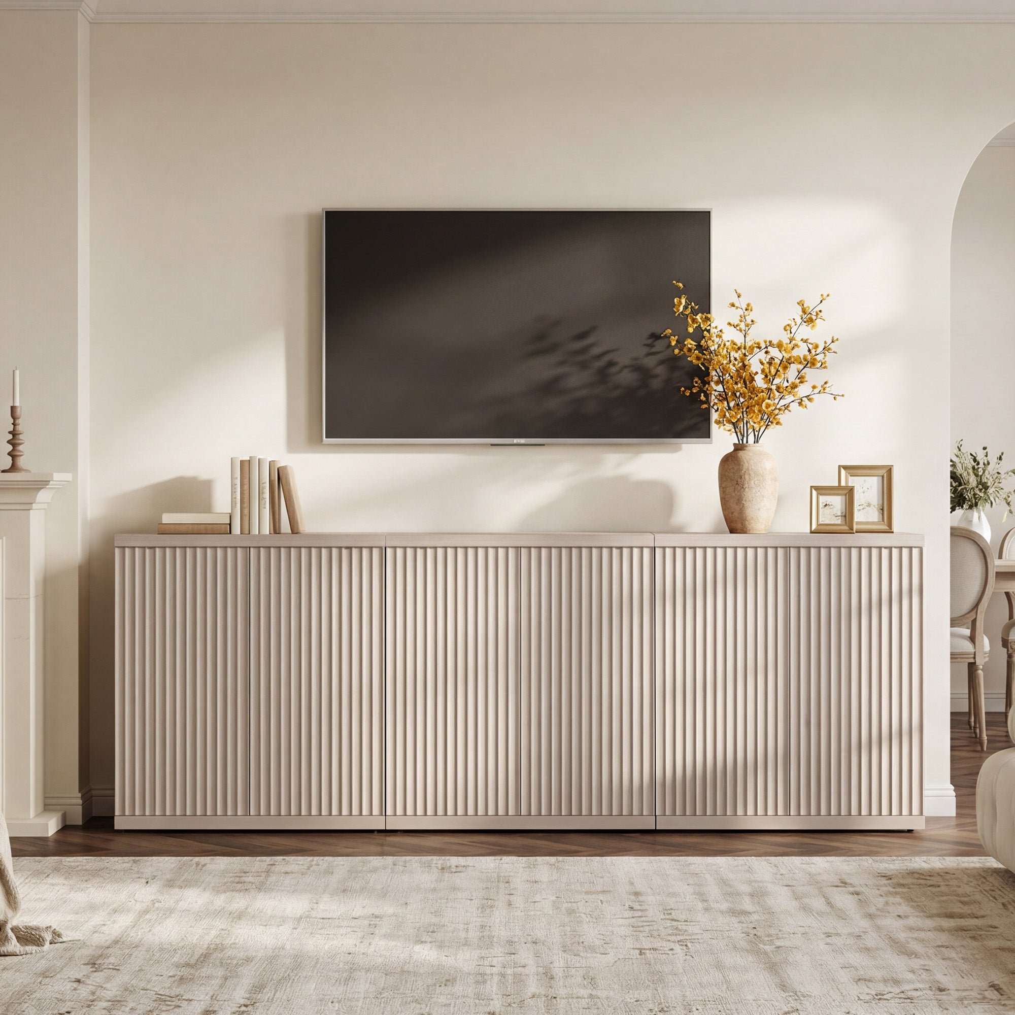Stria Sideboard Cabinet, Living Room Storage