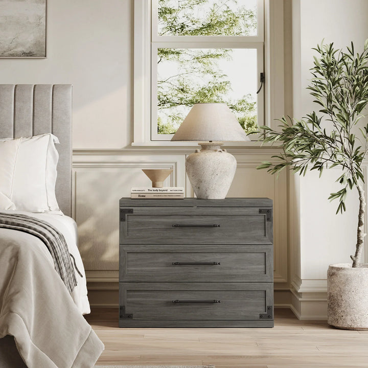 Willow 3-Drawers Nightstands Set, 31.3 Inch Wide