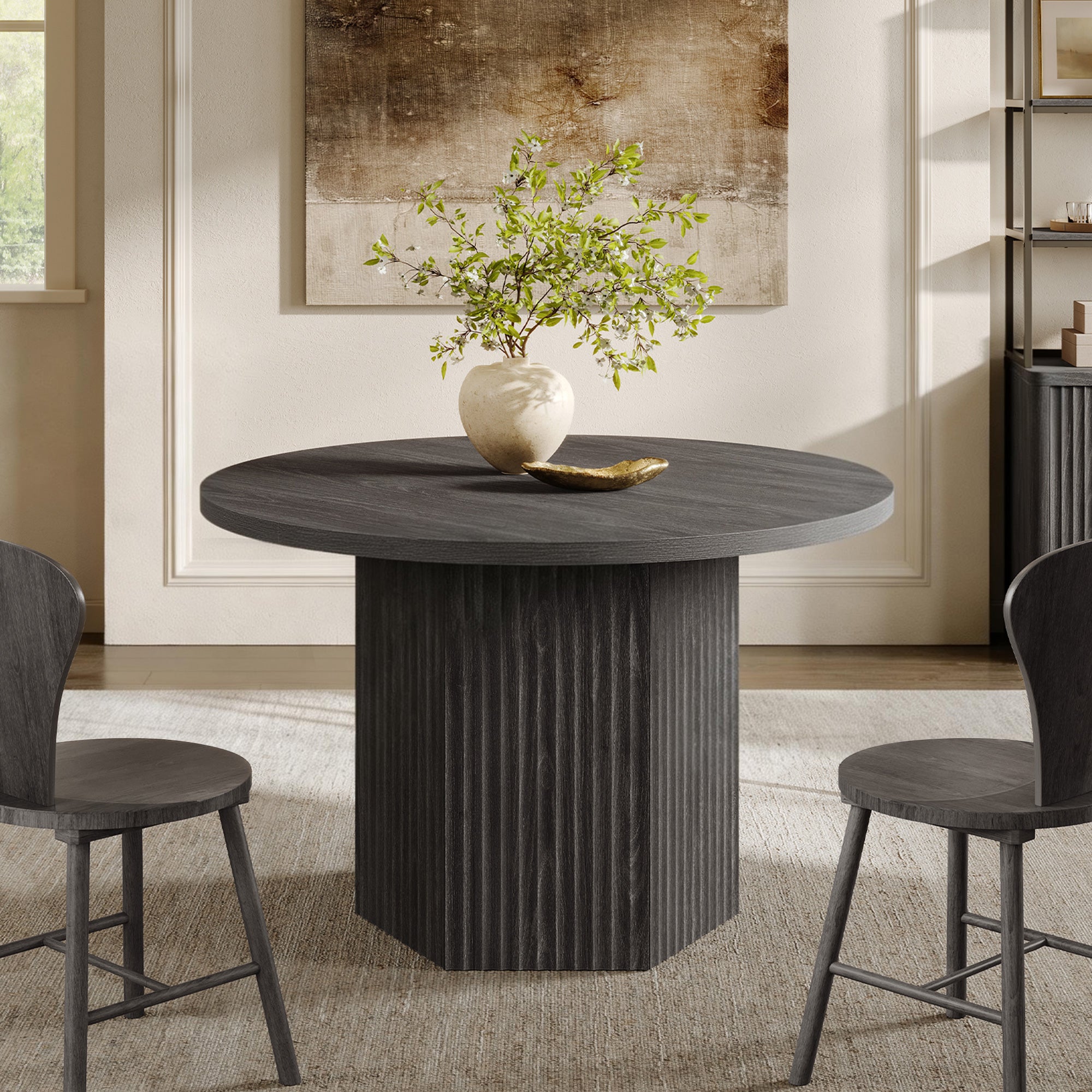 Cas Modern Dining Table and Chairs Set for 2 to 6