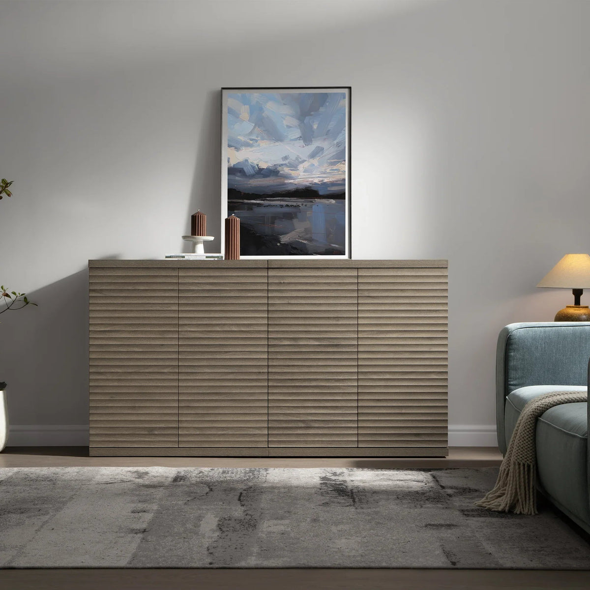 Stria Sideboards with Doors, Set of 2