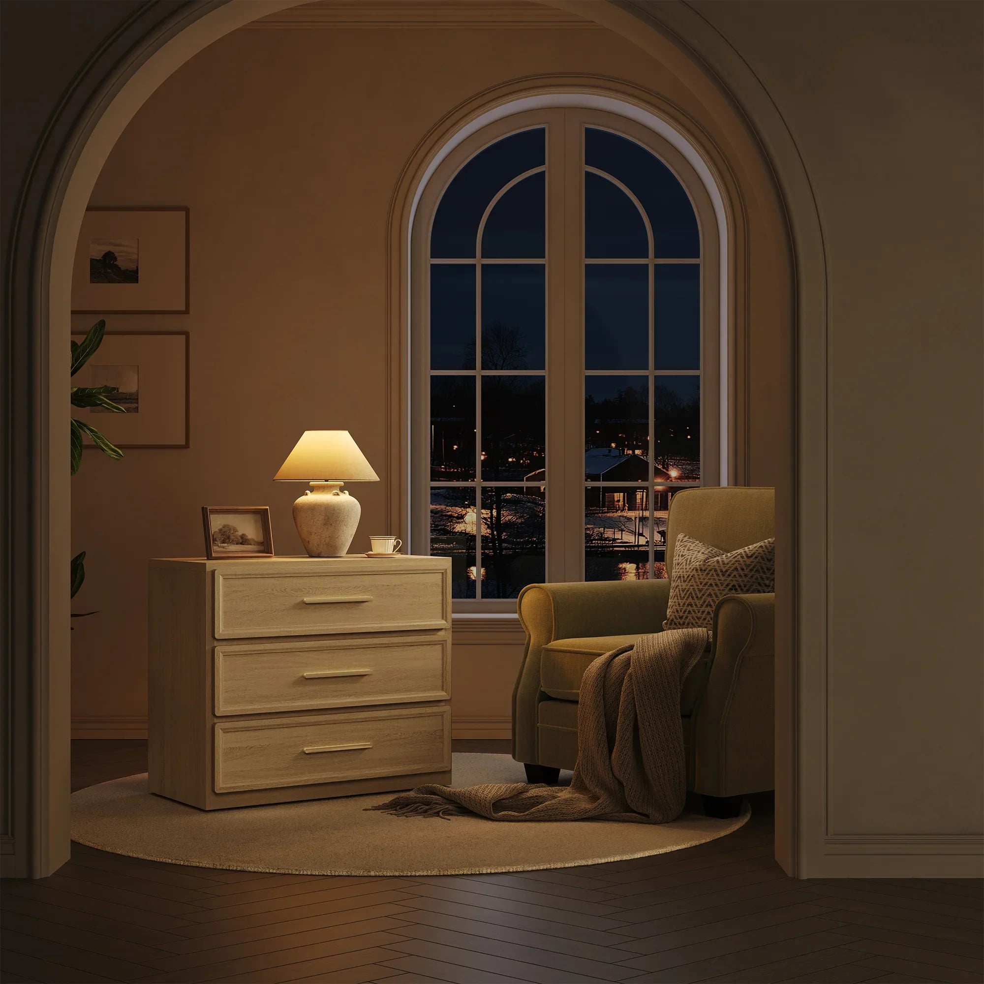 Crescent Modular 9 Drawers Dresser, 93.9 Inch Wide