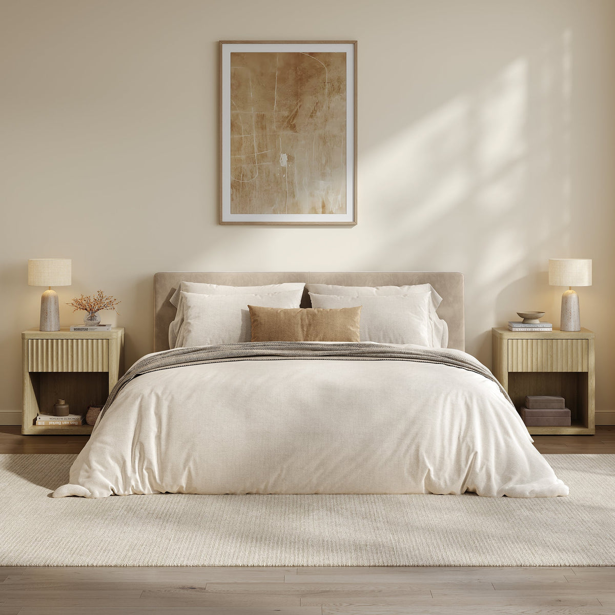 Cas Night Stand with Storage, 24.1 Inch Tall - 1 Piece - White Alder