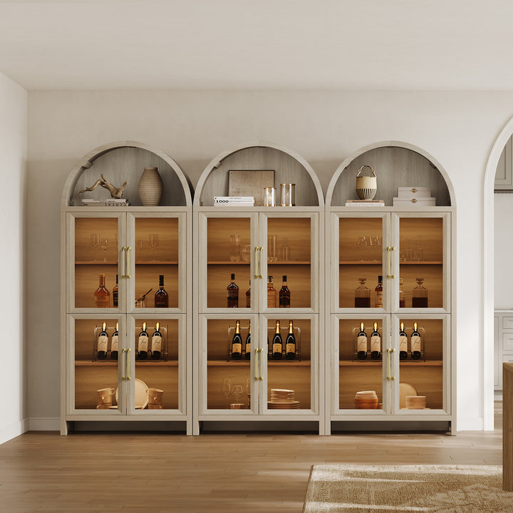 Helio Modern Glass-Door Display Cabinet