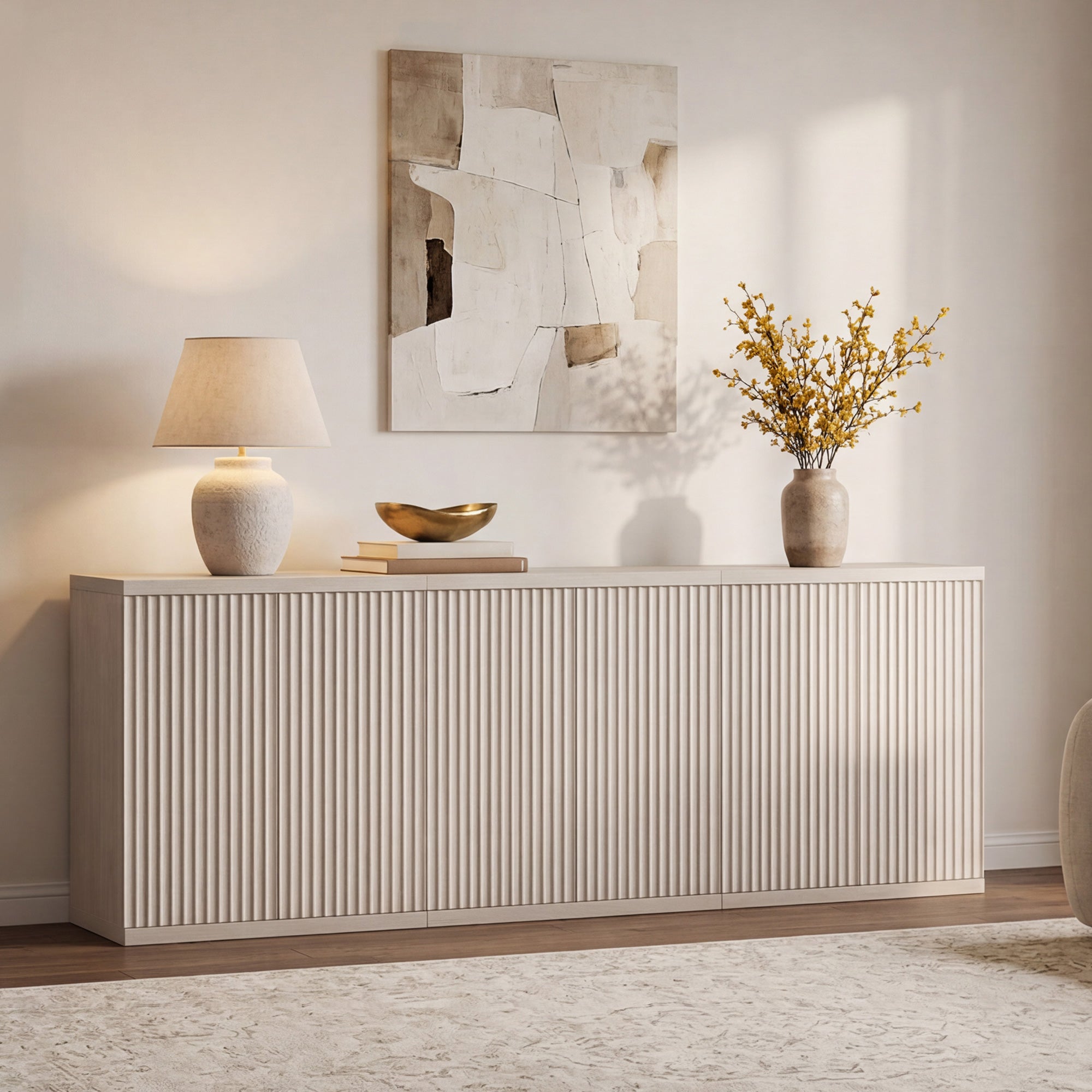 Stria Sideboard Cabinet, Living Room Storage