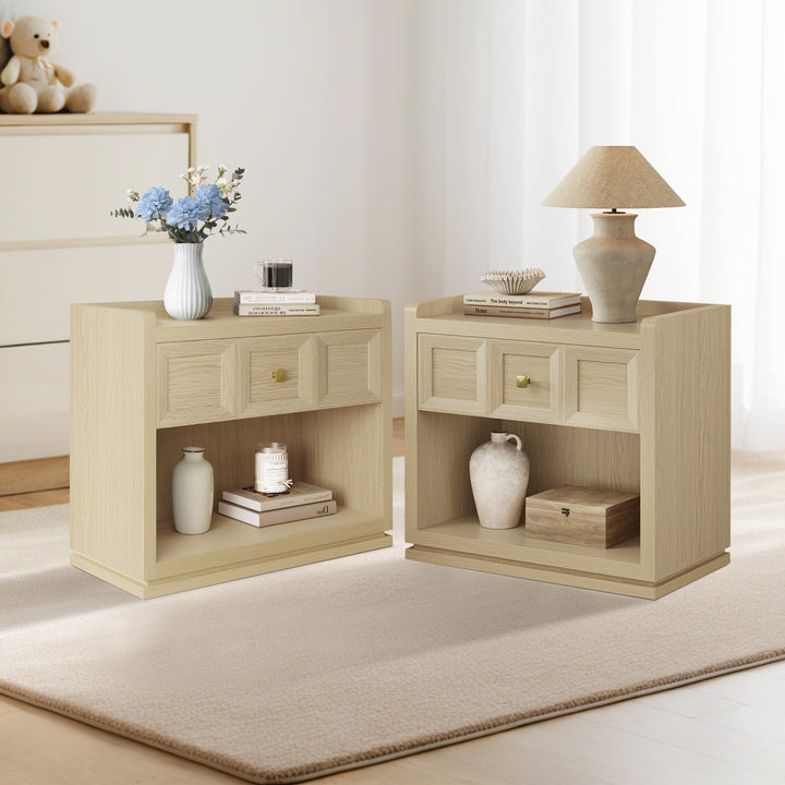Helio 1-Drawer Nightstand Set of 2