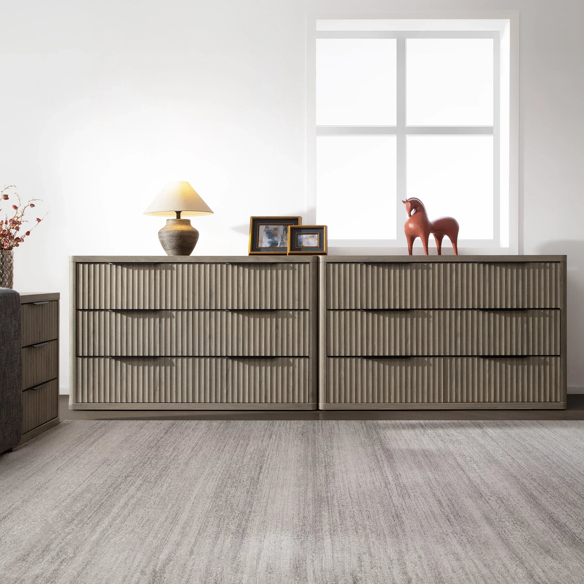 Cas 6 Drawers Dresser and 3 Drawers Nightstands Set