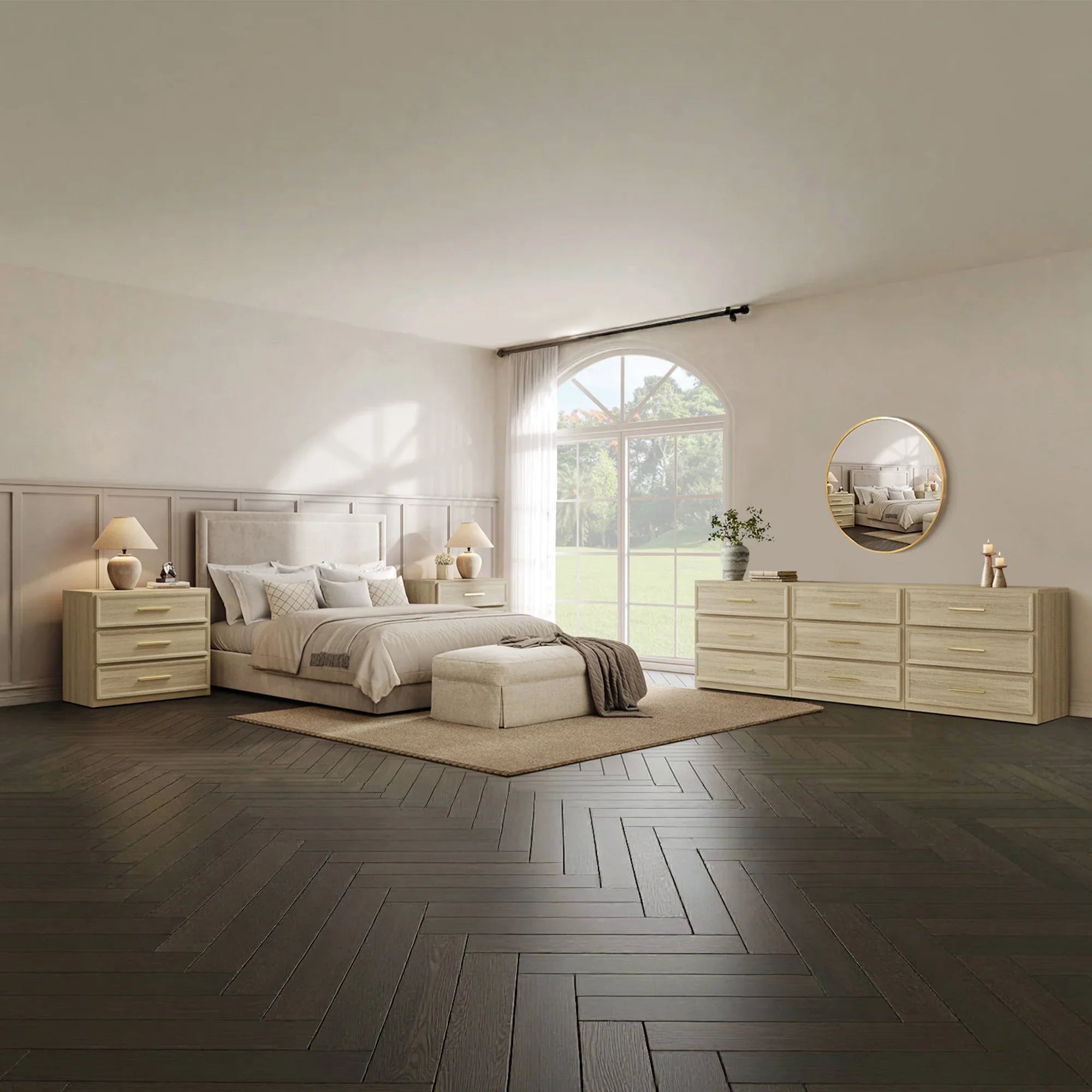 Crescent Modular Dresser and Nightstands Set