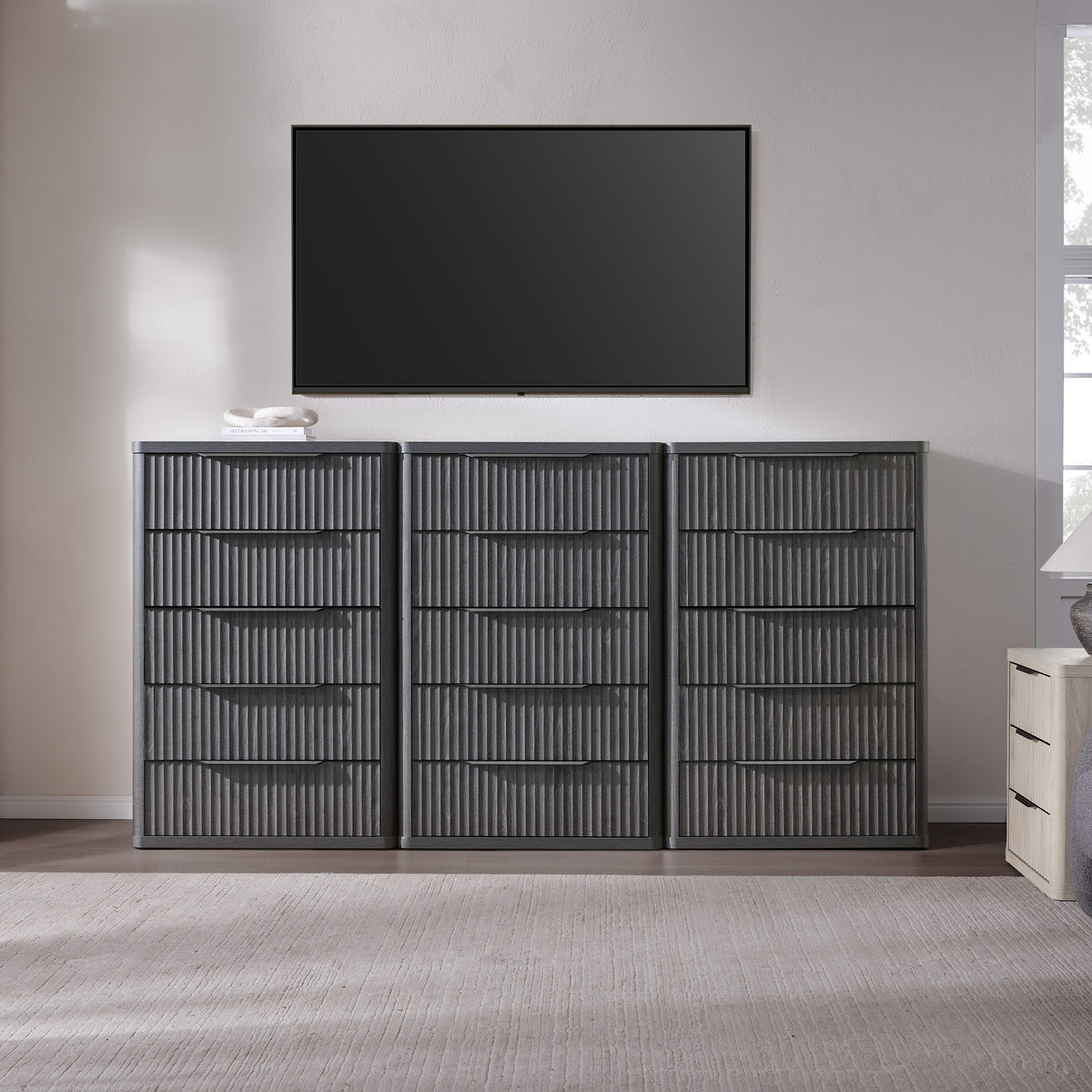Cas 50.7Inch Tall Dresser, 5 Drawers