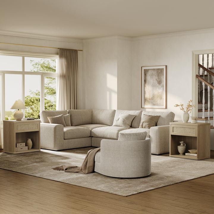 Zura Large-Size Bedroom Sets, Rattan Style