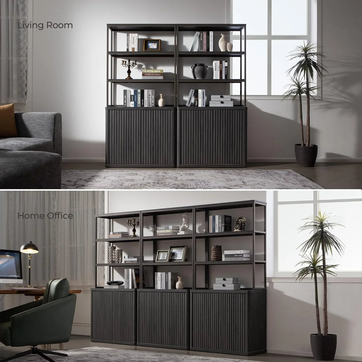 Cas 70.9Inch Bookshelf With 2 Doors