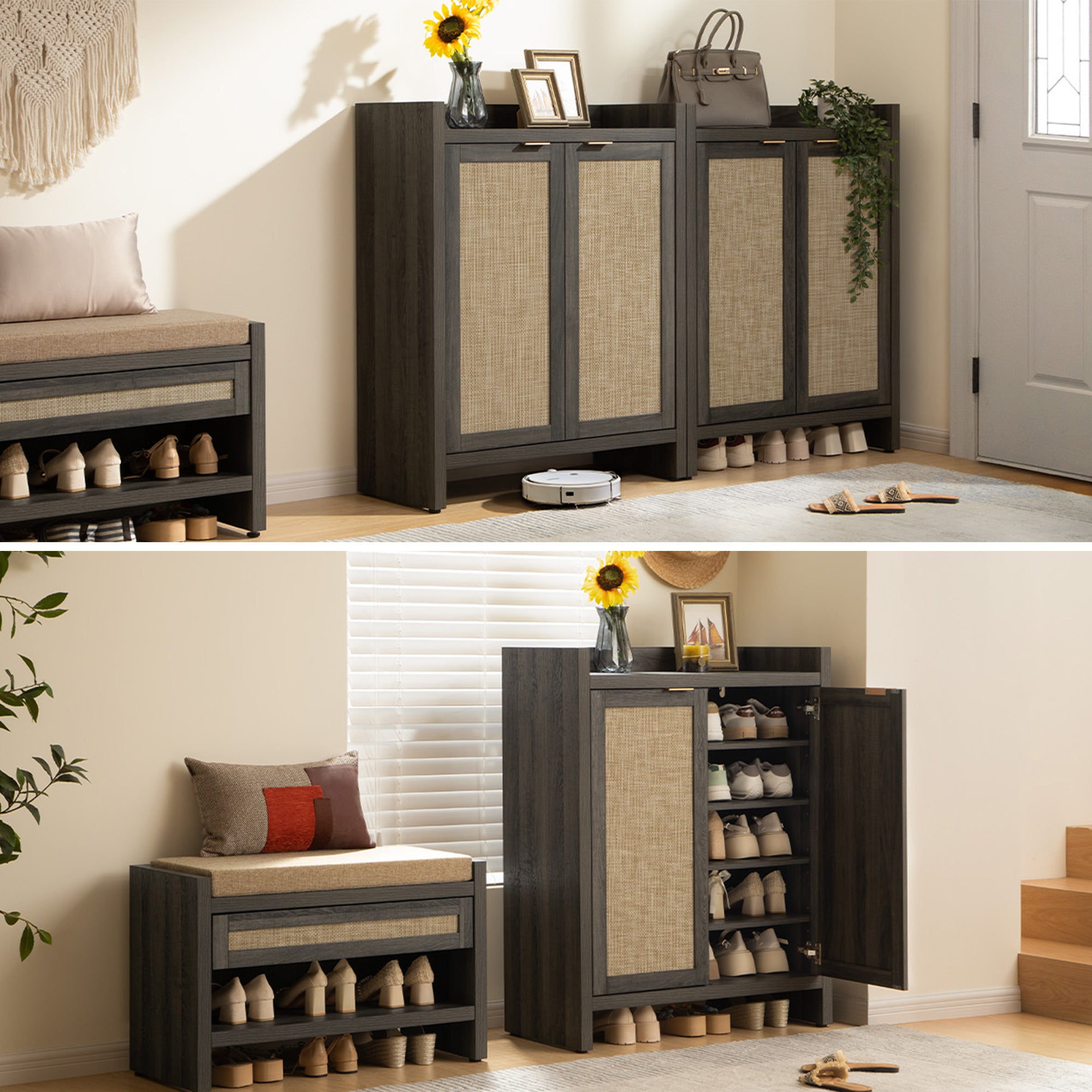 Savanna Shoe Cabinet, 24 Pairs Shoes