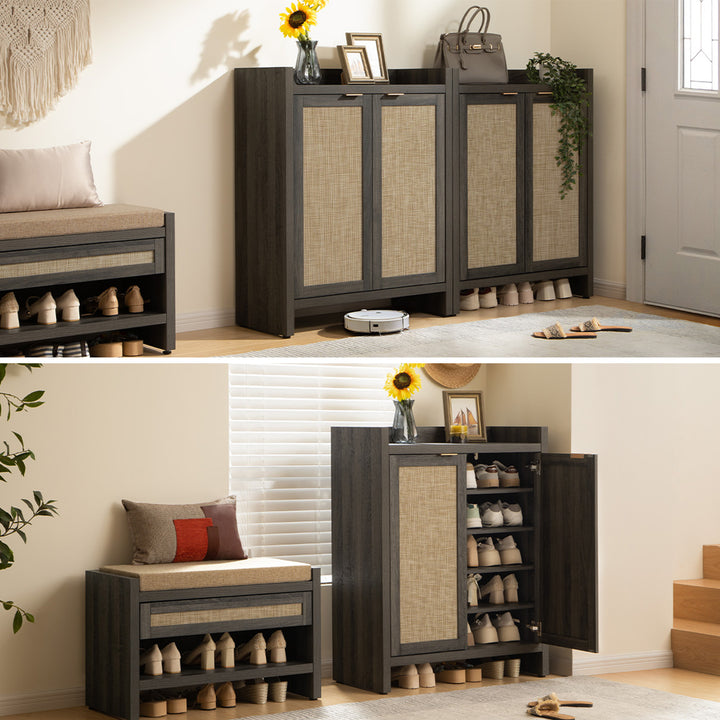 Savanna Shoe Cabinet, 24 Pairs Shoes