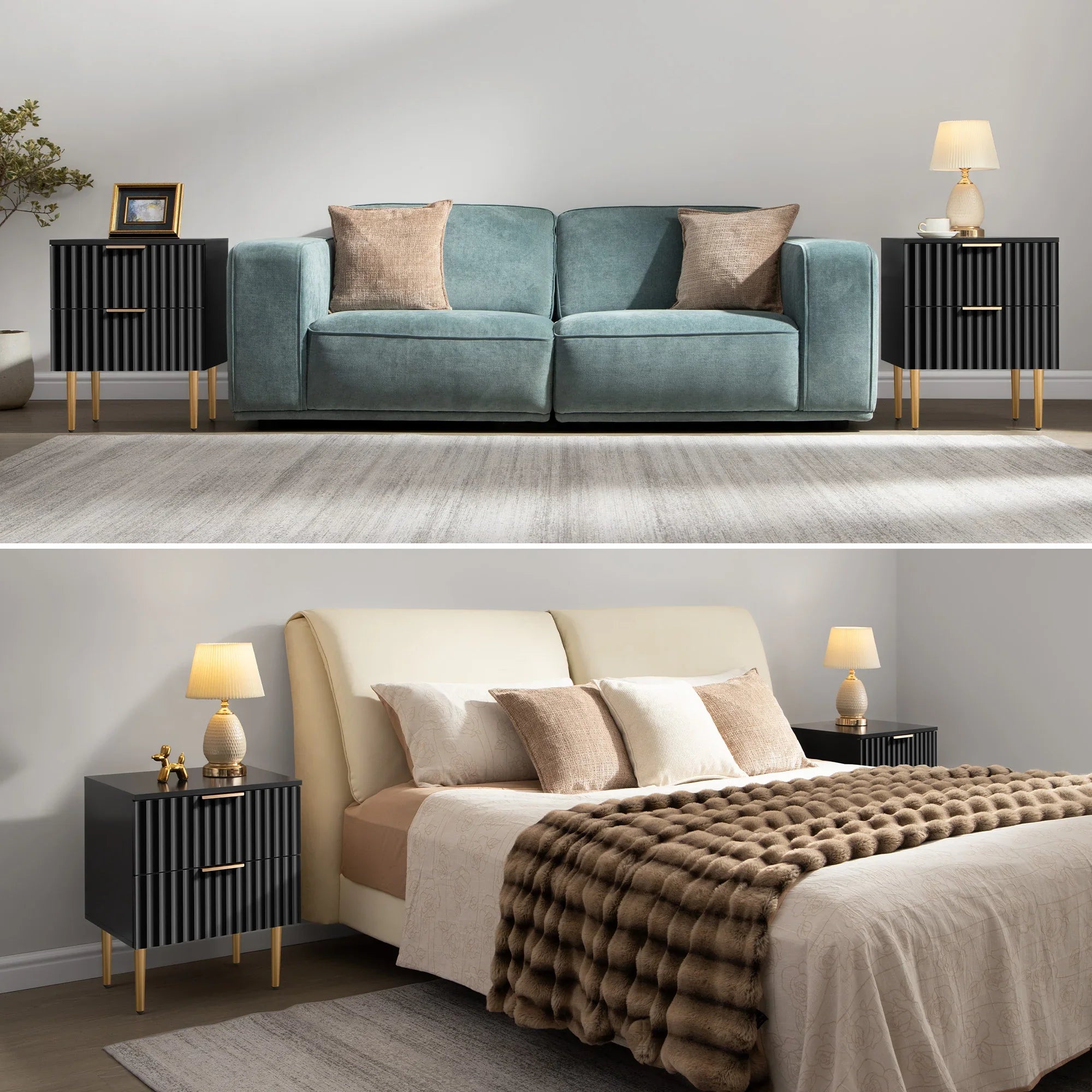 Opus Nightstand with Drawers