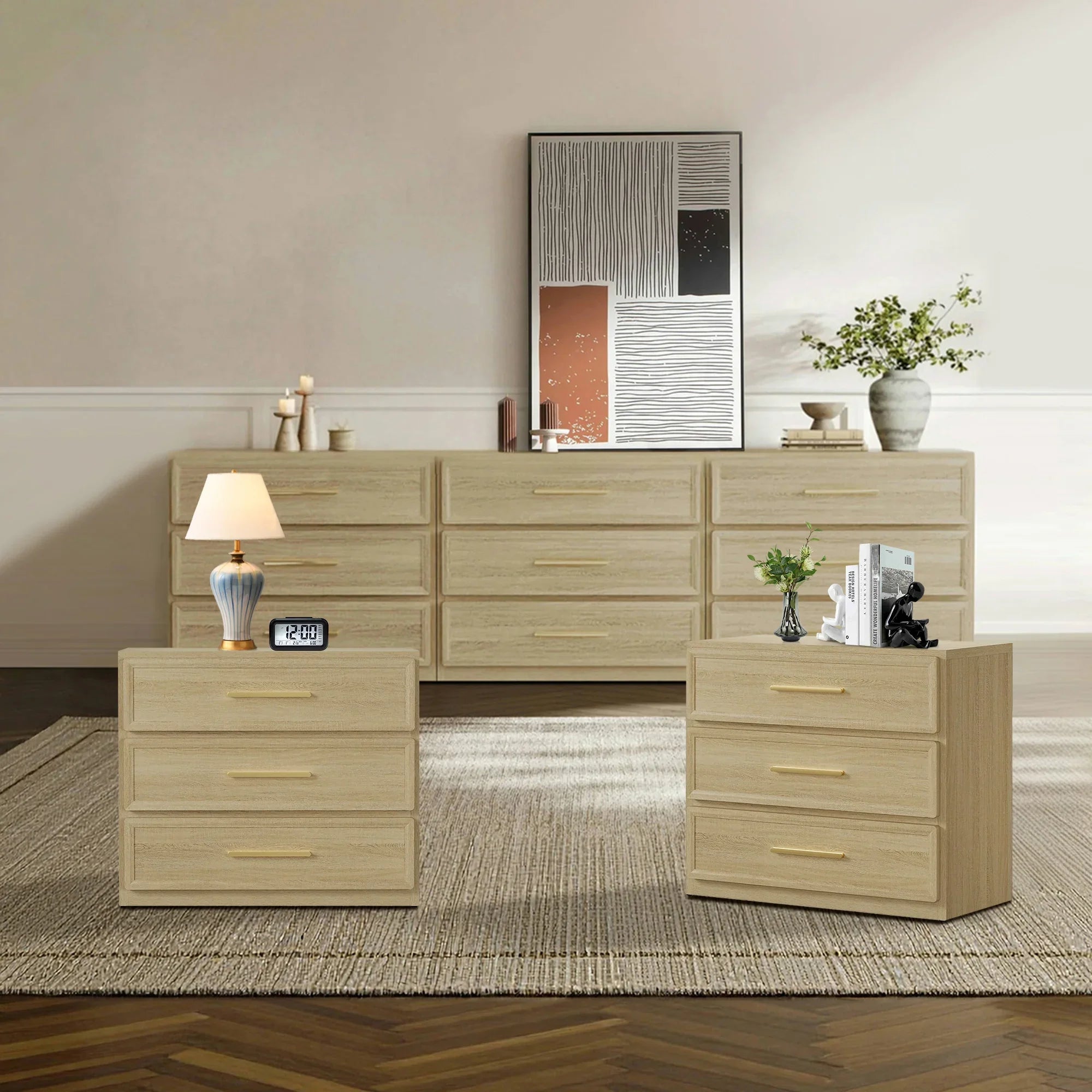 Crescent Modular Dresser and Nightstands Set