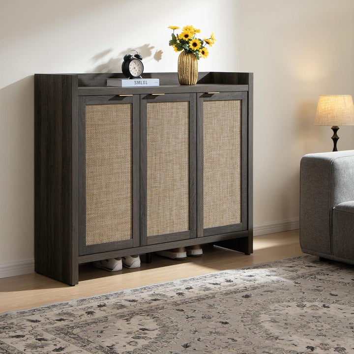 Savanna Tall Shoe Cabinet,30 Pairs Shoes