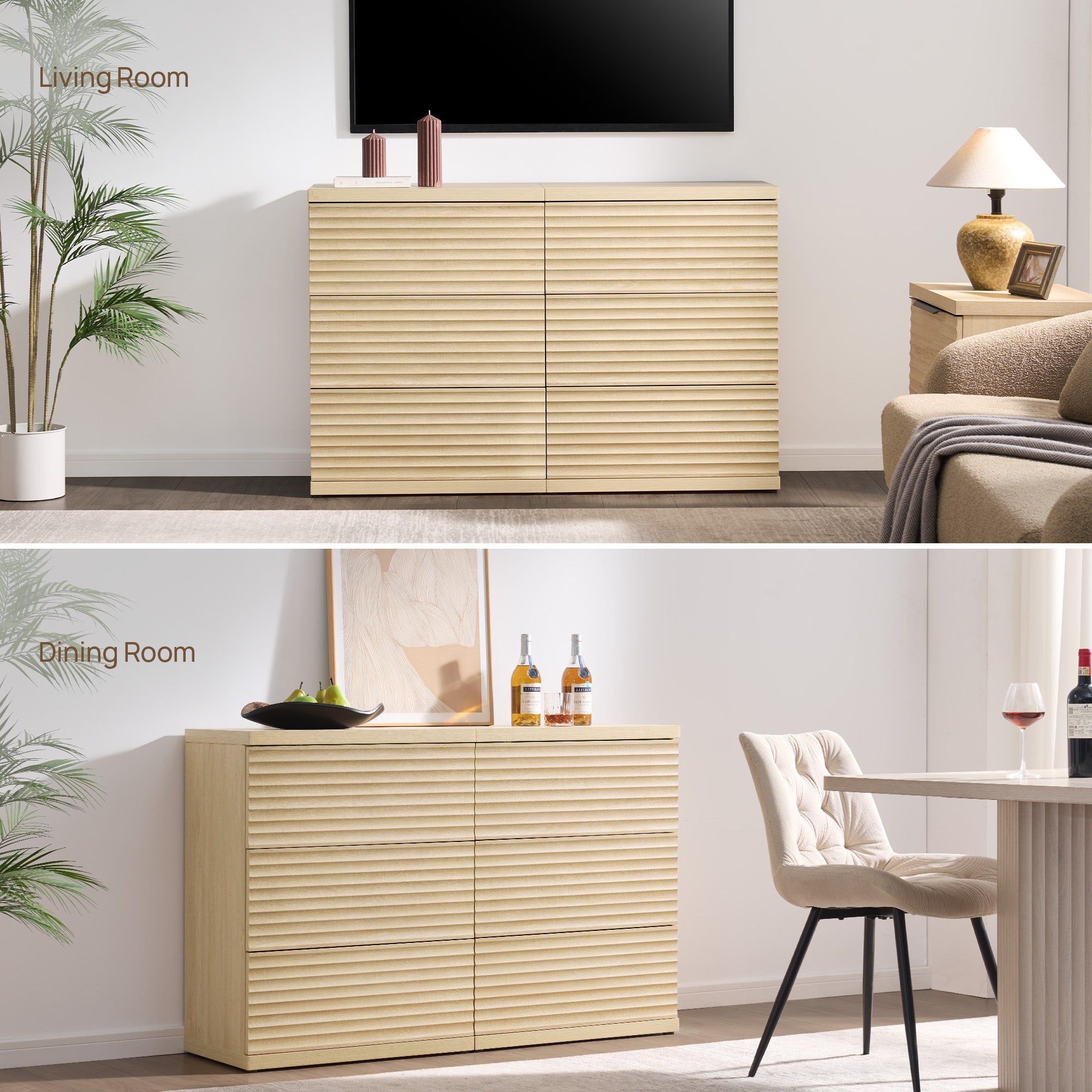 Stria Sectional Chest of Drawers with Storage