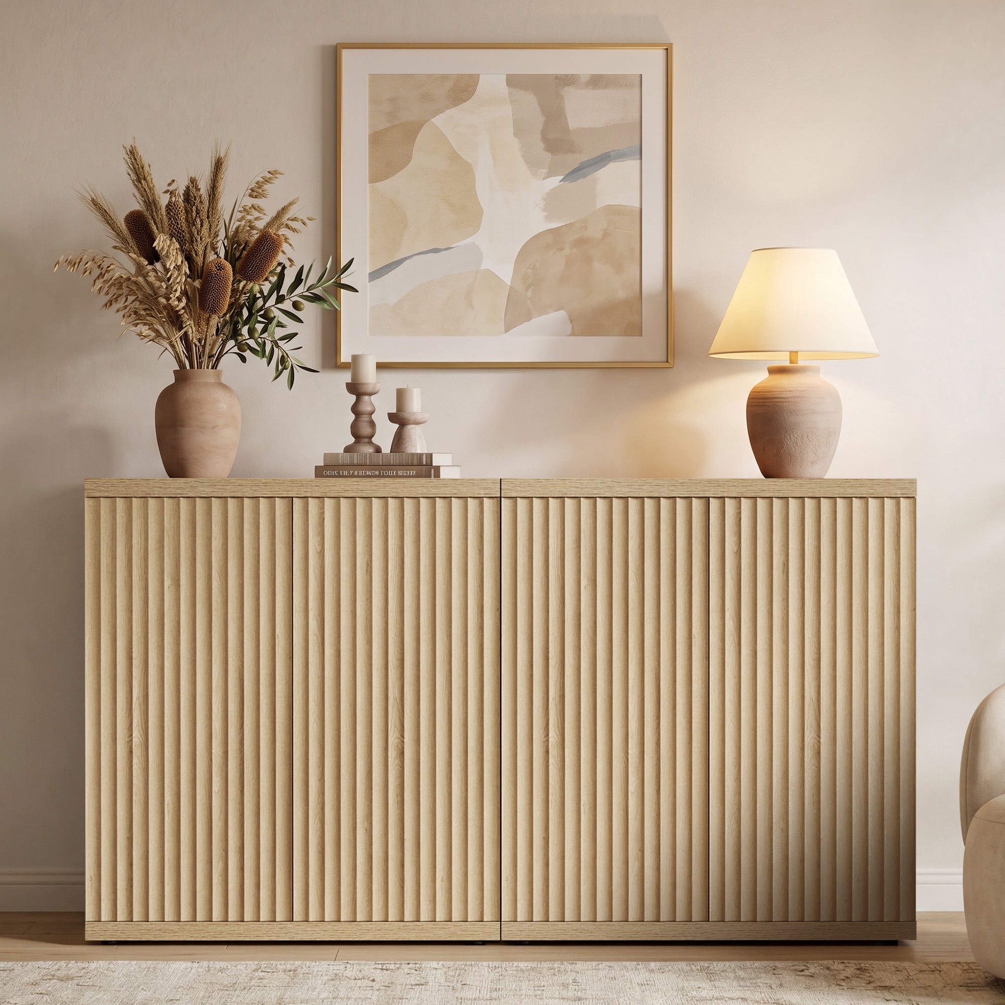 Stria Sideboard Cabinet, Living Room Storage
