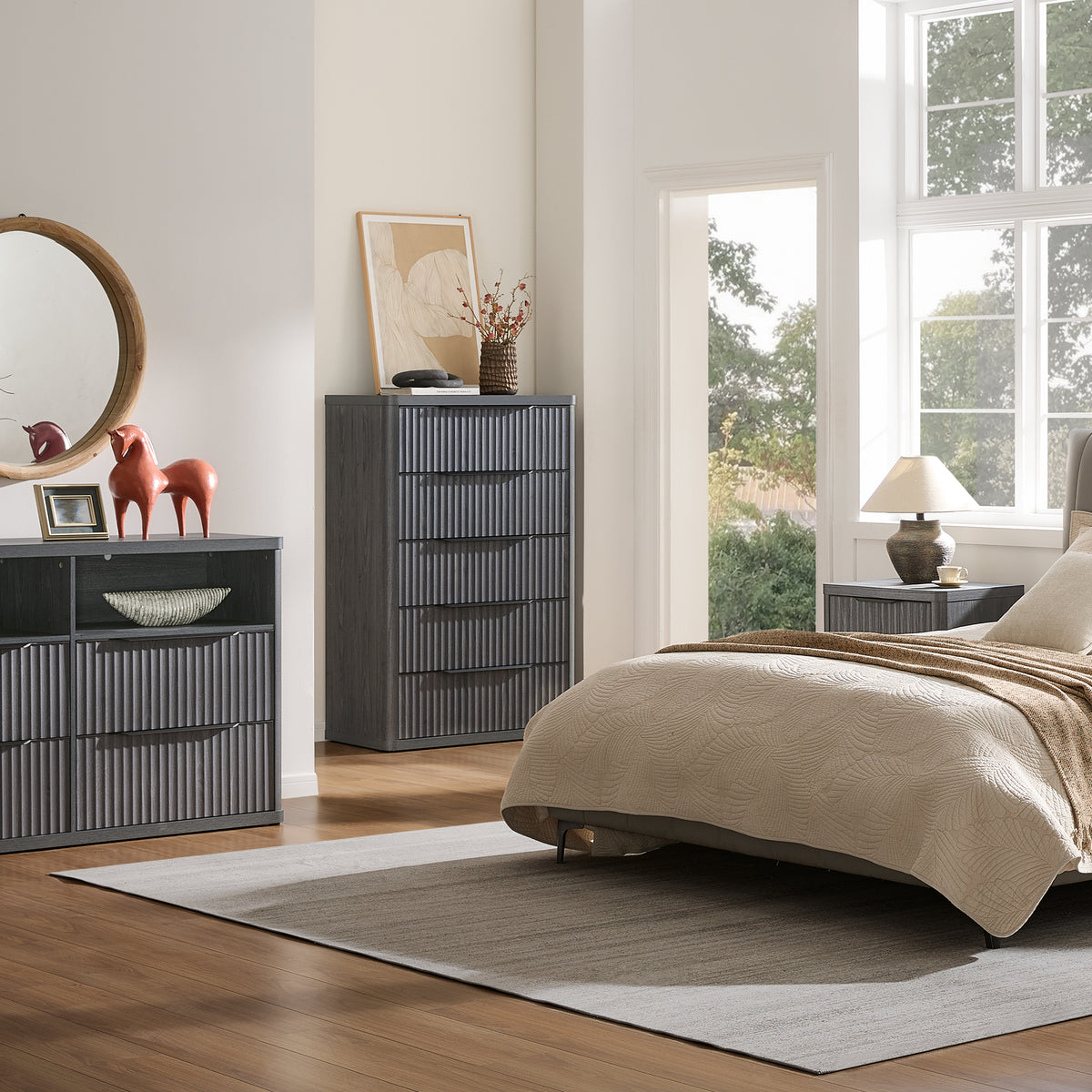 Cas 50.7Inch Tall Dresser, 5 Drawers