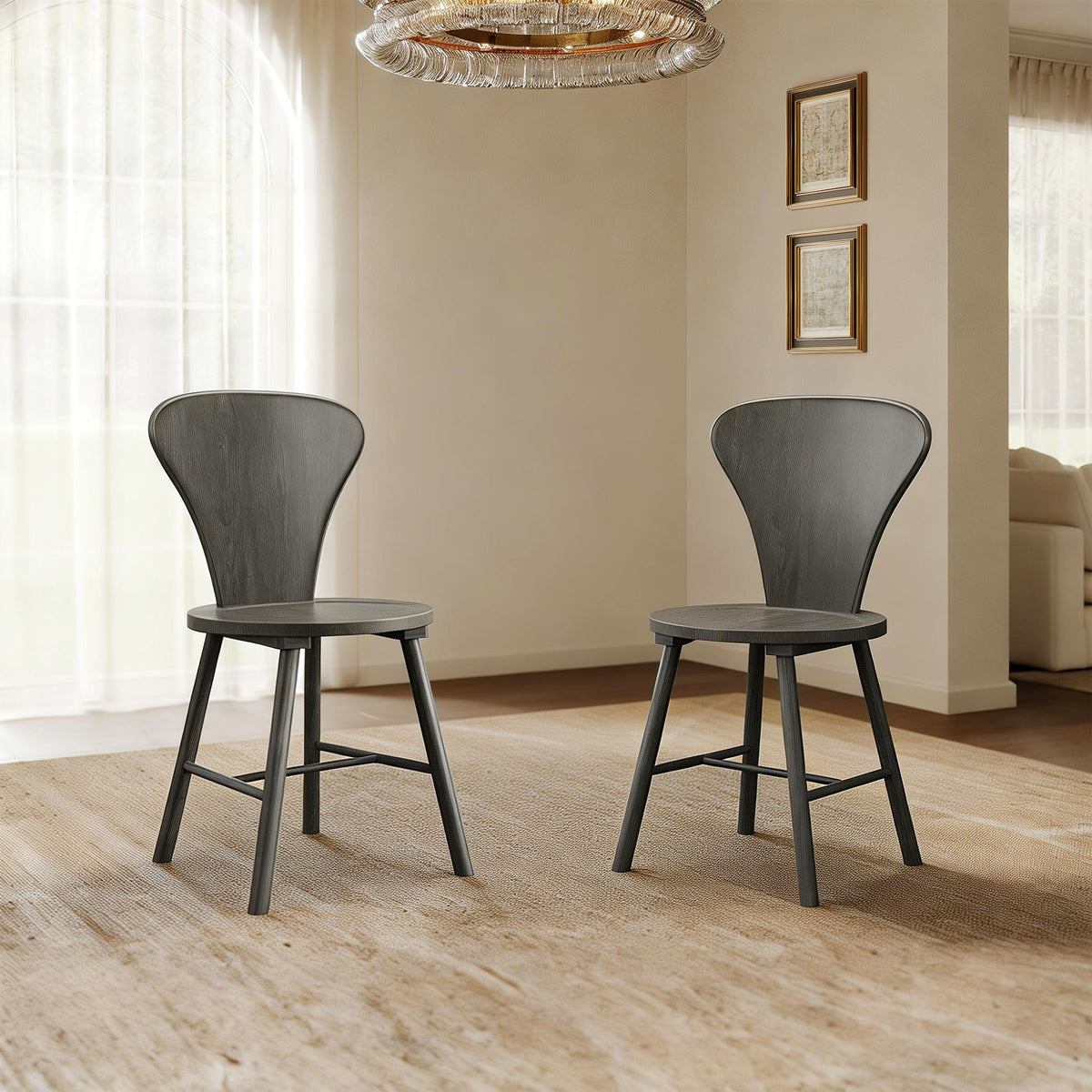 Cas Modern Dining Table and Chairs Set for 2 to 6