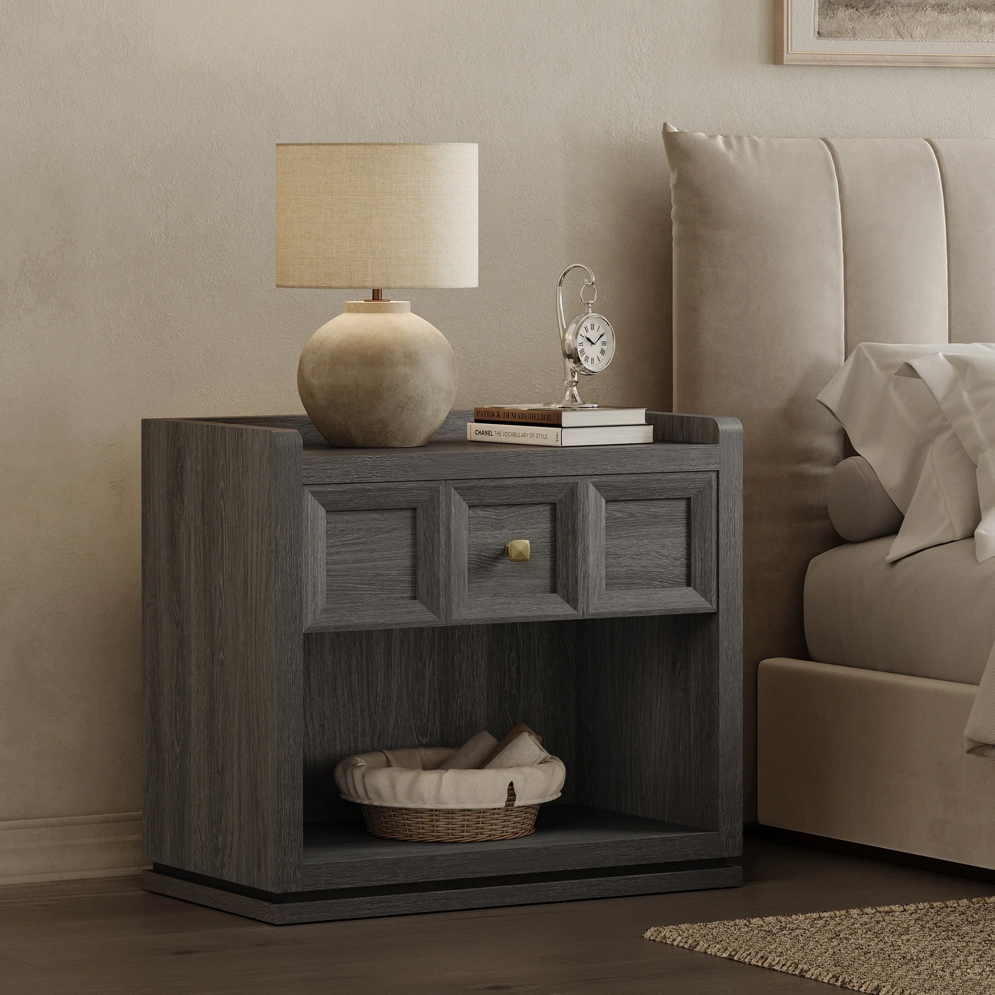 Helio 1-Drawer Nightstand Set of 2