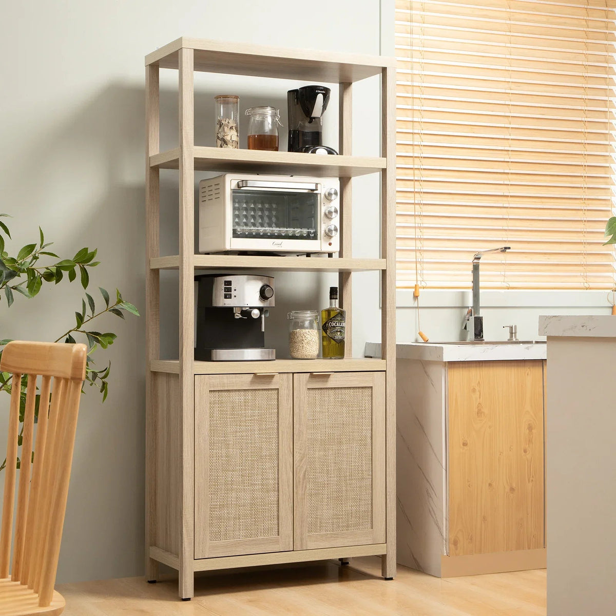 Savanna Bookshelf with 2 Doors, Set of 2