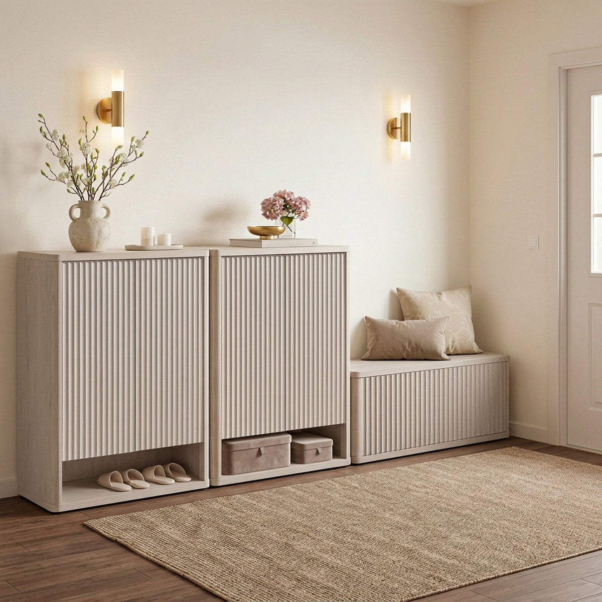 Cas 2-Door Shoe Cabinet, 20 Pairs