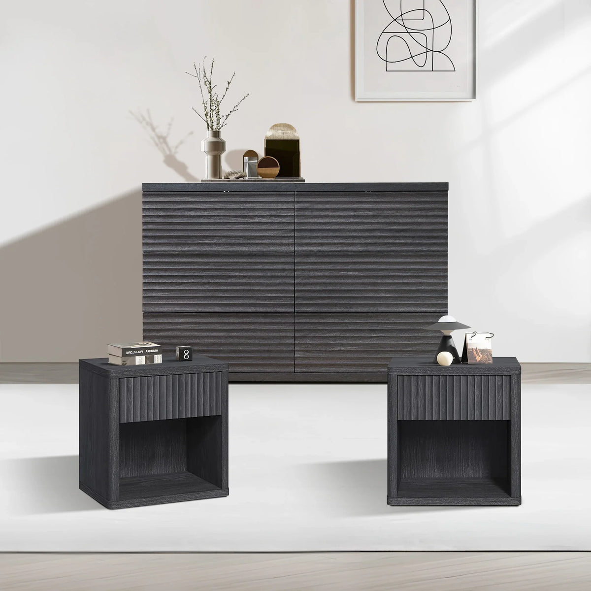 Stria Chest of 6 Drawers and Cas Bedroom Sets
