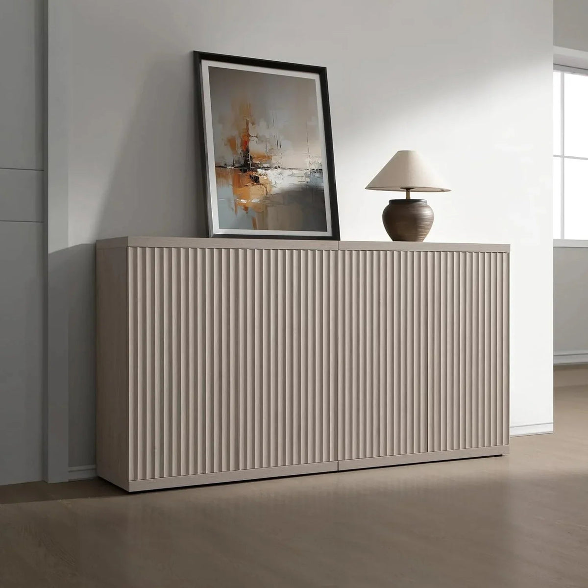 Stria Buffet Cabinte with Storage, Set of 3