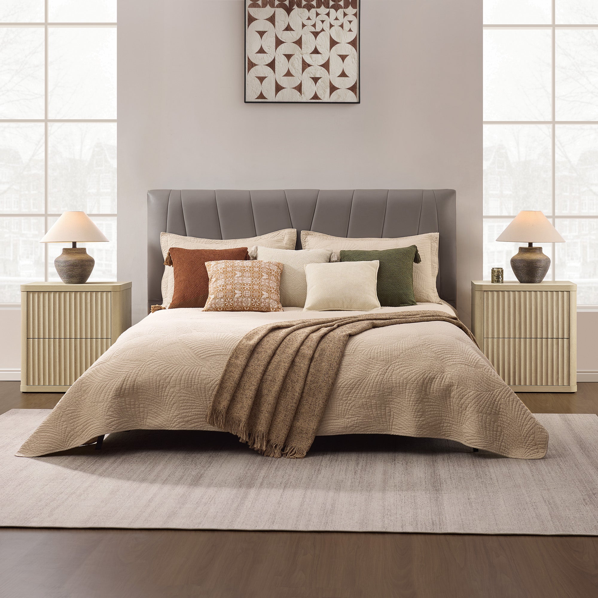 Cas 2 Drawers Nightstand for Bedroom