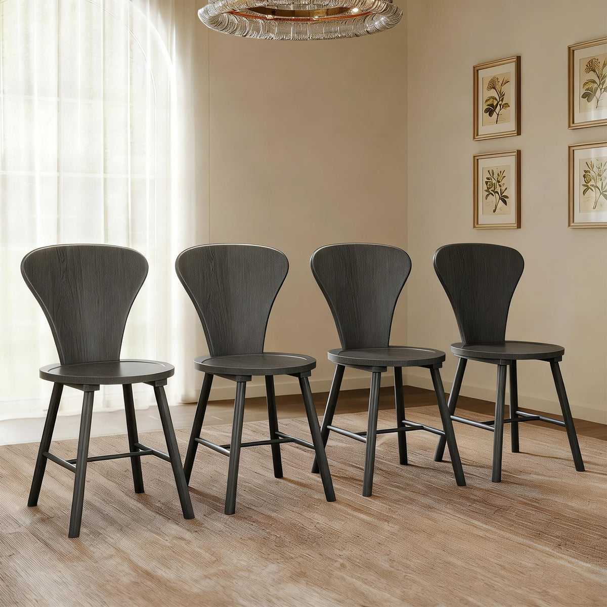 Cas Modern Dining Table and Chairs Set for 2 to 6