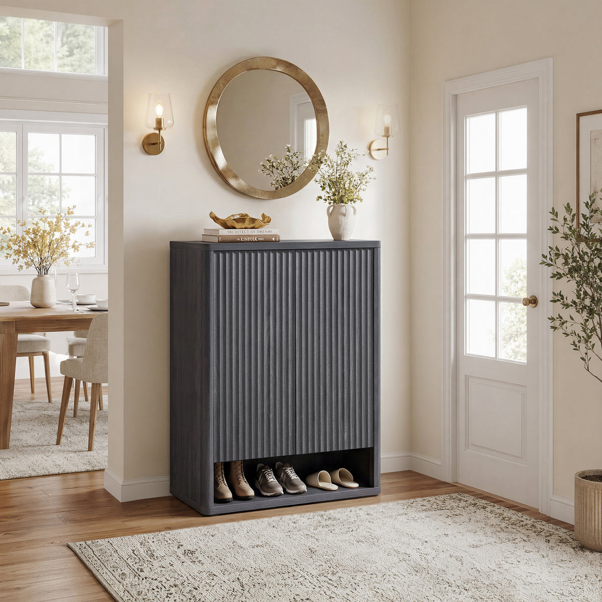 Cas 2-Door Shoe Cabinet, 20 Pairs