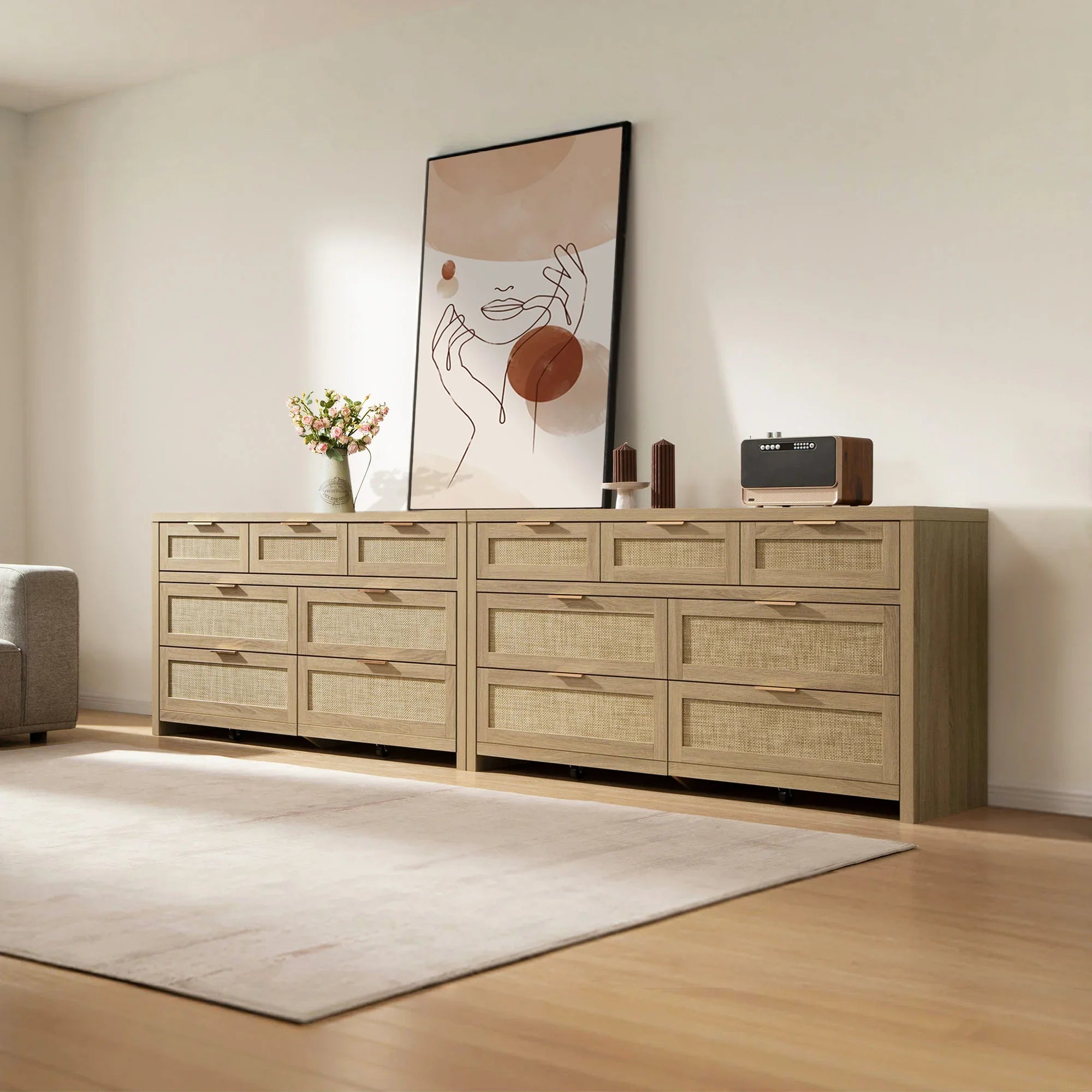 Savanna Wardrobes Closet,Dresser and Nightstand Set