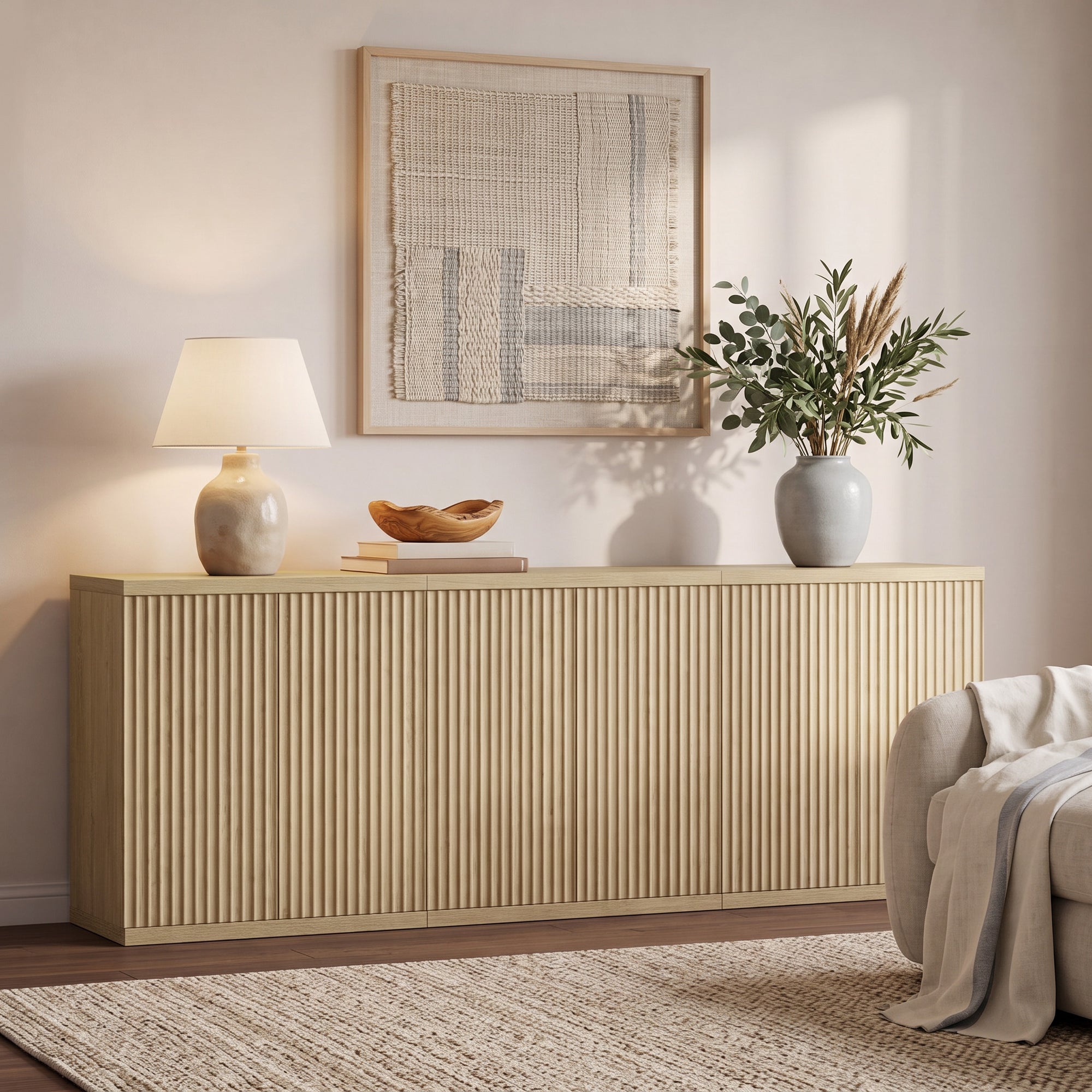 Stria Sideboard Cabinet, Living Room Storage